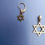 Vintage K&L 14ct rolled gold David Star earrings and pendant Image 7
