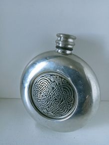 St. Justin Pewter Hip Flask