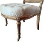 CLEARANCE: PAIR of French Louis XVI style giltwood petite boudoir or slipper chairs circa late 19thC. Image 6