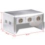 Aviator Coffee Table 3 Drawers Vintage Aircraft Airman Style Image 5