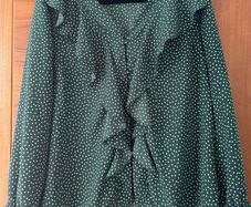 Green polka dot top