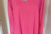 Zizzi pink V-neck top size UK20 EU48 Postage included