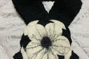 Scarf - Handfelted with Corsage