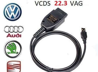 Newest Version 22.3 Vcds HEX + CAN Diagnostic Cable Code Reader Vagcom Vag Com 20.4.1 Vagcom Hex V2 Can Usb Interface For Vw Audi Skoda