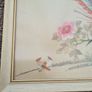vintage chinese silk Embroidered picture in frame birds of paradise sunset(GAR) Image 5