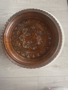 Old Hardwood Carved Tray