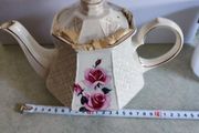 Vintage James Sadler Octagonal Lattice Teapot / English Garden Design
