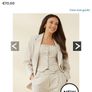 Mango suit jacket + wide leg trousers striped tailored set beige similar to Michelle Keegan 8/10 Image 2