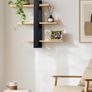 Floating Shelves for Wall Mounted Shelving Unit All Pine Wood 50CM 3 Tier Large Shelf for Bedroom Living Room Office Bathroom Home Decoration Storage Plant Photo Display Image 3