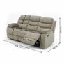 3 Seater Fabric Recliner Sofa Brown, brand new! Image 6