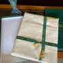 Boxed Vintage Irish Linen Damask Tablecloth Antique White Image 8