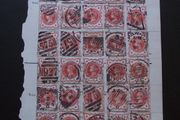 A collection of used Victoria stamps, hinged at loose pages