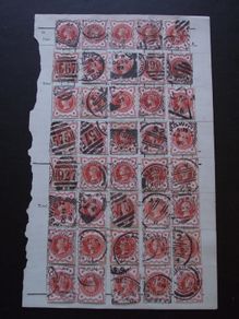 A collection of used Victoria stamps, hinged at loose pages