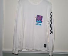 Mens Nike Dri Fit Air Chaz Bundick Long Sleeve T Shirt Size Medium White