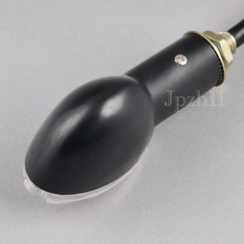 2x Motorcycle Motorbike Mini Cat Eye Indicators Light Bulb 12v 23w Turn Signals Lamp Amber BLACK
