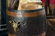 Antique Coopered Log Bin