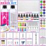 Epoxy Resin Kits for Beginners, 192 Pcs Letter Number Resin Moulds Silicone Keyring Making Kit, with 400ml Clear Resin, Resin Accessories/Pigment/Glitter Sequin/Gold Leaf/Keychain Tassels (FREE SHIPPING) Image 3