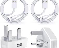 iPhone Charger Plug and 1M Cable,2 Pack USB Plug with Lightning Cable,Compatibles with iPhone 14/14 Pro/14 Pro Max/13/13 Pro/13 Pro Max/12/12 Pro/SE/11/11 Pro/XS Max/XR/X/8/7/iPad Apple MFi Certified