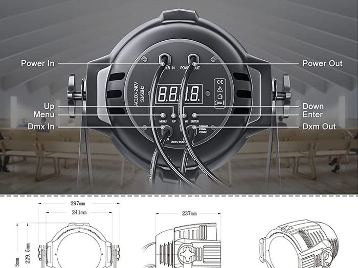 Stage Lights 54 2W LED Par Light Warm/Cold White RA>90 Supports DMX512 and Master-Slave Super Bright Strobe Light for Theater, Photography, Party, Show, Church Event, Wedding (FREE SHIPPINGS)
