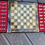 Manopoulos Greek Roman Period metal chess set Image 3
