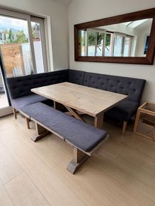 corner dining table and bench