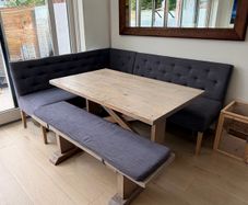 corner dining table and bench