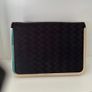 Black Clutch Bag / Crossbody Bag With Gold Trim & Chain. Brand Accessorize. Image 8