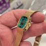 Longines Ladies Gold Tone Emerald Green Dress Watch - Manual Winding. Stunning Condition Image 5