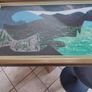 Lovely Expiations Artwork ((theme Of Water )) By Sizle Mahon,oil Painting On Canvas Framed With Glass Frame . Image 2