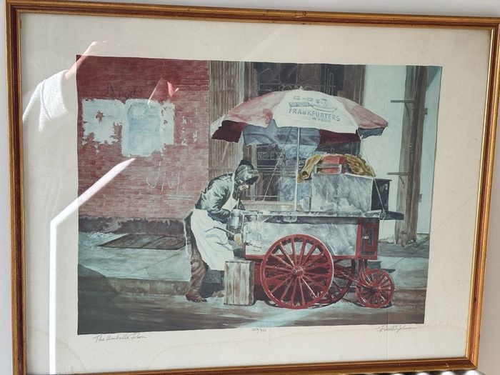 Framed lithograph