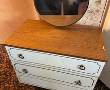 vintage wardrobe and matching dresser with mirror read full ad