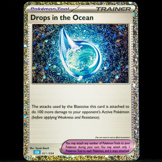 Drops in the Ocean 021/034 Holo Pokemon Card Classic Game Deck Blastoise Suicune CLB