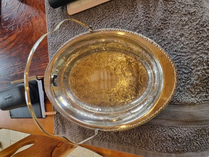 Silver plated serving dish