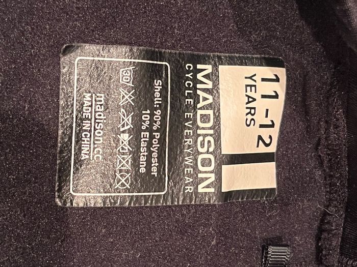 Girls cycling thermal leggings, size 11-12 years