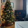 6.5ft Christmas Tree Decorated with Red & Gold Baubles and Lights Image 2