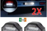 2pcs LED White Rear Number plate Lights Trailer Truck Caravan Bus Tailights
