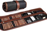Drawing Pencils Set Sketching Pencils Sketch Kit Art Supplies with Graphite Charcoal Pencil Extender Blending Stumps in Roll up Case for Artists Kids Adults Beginners 29 Pack
