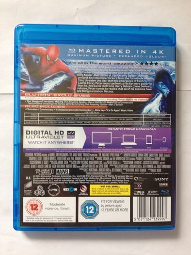 Spider-Man (Marvel) [2014] The Amazing Spider-Man 2 (Andrew Garfield, Emma Stone & Jamie Foxx) [Blu-ray Movie]