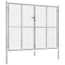 Garden Gate Galvanised Steel 306x250 cm Silver Image 2