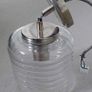 Glass lamp with Chrome plated light fixture Image 2
