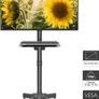 Mobile TV Stand on Wheels for 23-55 inch Plasma/LCD/LED TVs, Portable TV Stand with Laptop Shelf, Height Adjustable Wheeled Rolling TV Cart Trolly up to 25kg, Max. VESA 400x400mm (FREE POSTAGE) Image 2