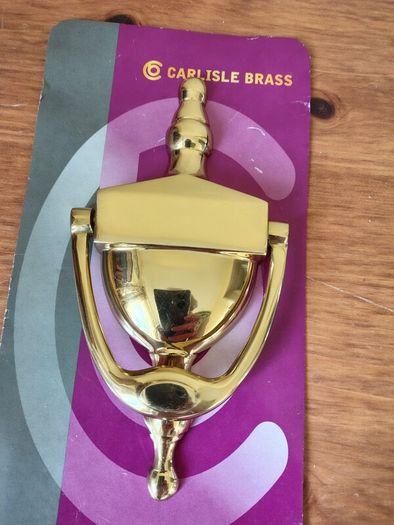 Heavy Brass Letter Plate 10x3 inch with free brass knocker