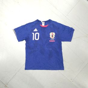 FREE POST Japan (S) Jersey adidas Shirt Soccer Football Samurai Blue Kirin Small