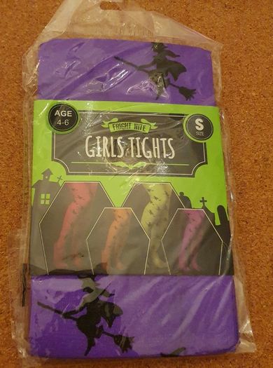 Halloween New with Tags Great 3 Themed Girls Tights Age 7 to 8 Yrs