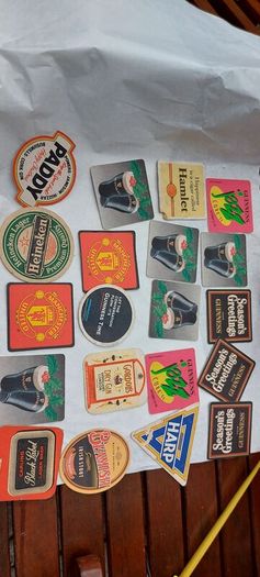 20 x vintage beer mats ,nice collection,,see pictures for condition ,sold as seen ,price includes post to anywhere in Ireland thank you, Job lot