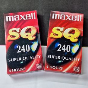 Lot of 2 Maxell SQ 240 Super Quality Blank VHS Video Cassettes - 4 Hours E-240 PALSECAM