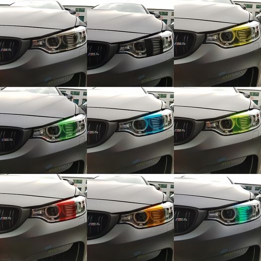 Head Light + Tailight Tint in 12 Colours - 30 x 100cm
