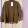 Zara Olive Green Oversized  V Neck Jumper  Size Large Image 7