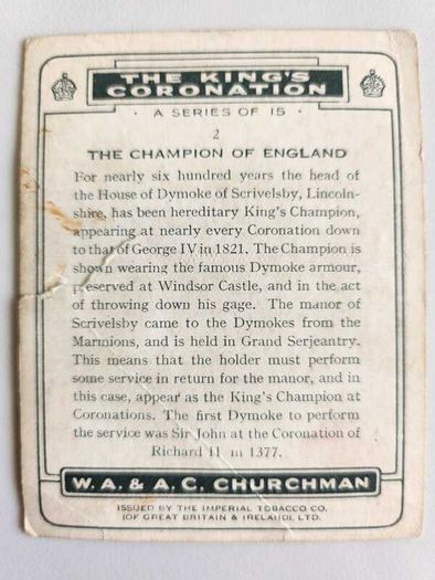 Churchman's Cigarette cards