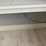 IKEA White Dressing Table with Glass Top, Drawer. Image 2